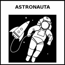 ASTRONAUTA - Pictograma (blanco y negro)