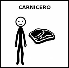CARNICERO - Pictograma (blanco y negro)
