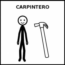 CARPINTERO - Pictograma (blanco y negro)