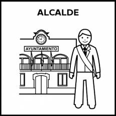 ALCALDE - Pictograma (blanco y negro)