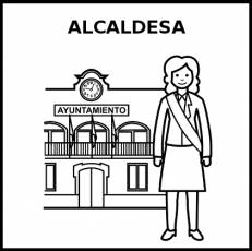 ALCALDESA - Pictograma (blanco y negro)