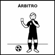 ÁRBITRO - Pictograma (blanco y negro)