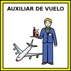 AUXILIAR DE VUELO (HOMBRE) - Pictograma (color)