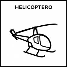 HELICÓPTERO - Pictograma (blanco y negro)