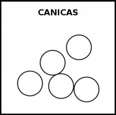 CANICAS - Pictograma (blanco y negro)