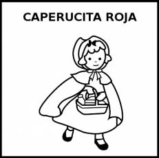 CAPERUCITA ROJA - Pictograma (blanco y negro)