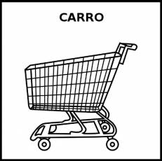 CARRO (SUPERMERCADO) - Pictograma (blanco y negro)