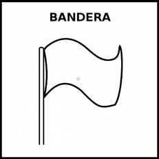 BANDERA - Pictograma (blanco y negro)