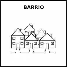 BARRIO - Pictograma (blanco y negro)