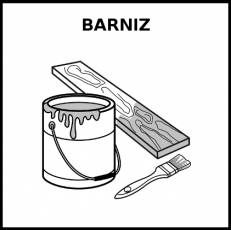 BARNIZ - Pictograma (blanco y negro)