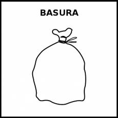 BASURA - Pictograma (blanco y negro)