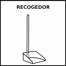 RECOGEDOR - Pictograma (blanco y negro)