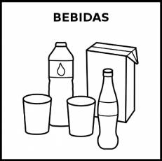BEBIDAS - Pictograma (blanco y negro)