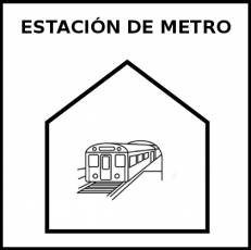 ESTACIÓN DE METRO - Pictograma (blanco y negro)