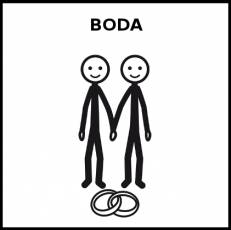 BODA - Pictograma (blanco y negro)