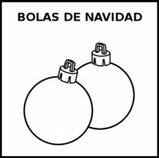 BOLAS DE NAVIDAD - Pictograma (blanco y negro)