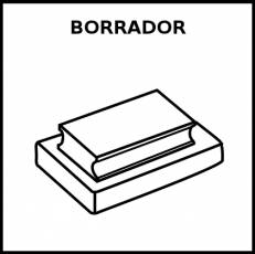 BORRADOR (PIZARRA) - Pictograma (blanco y negro)