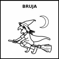 BRUJA - Pictograma (blanco y negro)