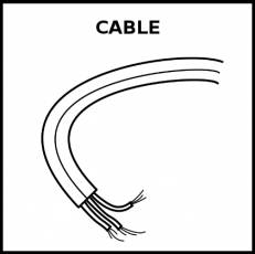 CABLE - Pictograma (blanco y negro)