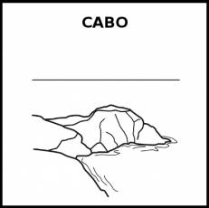 CABO (GEOGRÁFICO) - Pictograma (blanco y negro)