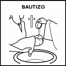 BAUTIZO - Pictograma (blanco y negro)
