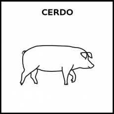 CERDO - Pictograma (blanco y negro)
