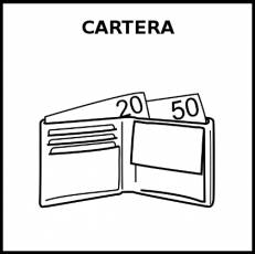 CARTERA (BILLETERA) - Pictograma (blanco y negro)