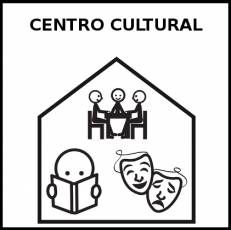 CENTRO CULTURAL - Pictograma (blanco y negro)