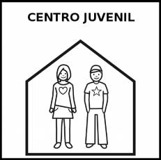 CENTRO JUVENIL - Pictograma (blanco y negro)