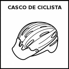 CASCO DE CICLISTA - Pictograma (blanco y negro)