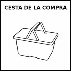 CESTA DE LA COMPRA - Pictograma (blanco y negro)