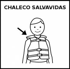 CHALECO SALVAVIDAS - Pictograma (blanco y negro)