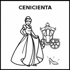 CENICIENTA - Pictograma (blanco y negro)
