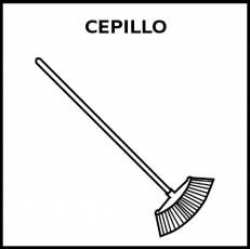 CEPILLO (DE BARRER) - Pictograma (blanco y negro)