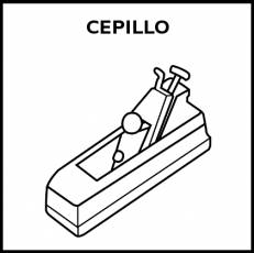 CEPILLO (DE CARPINTERO) - Pictograma (blanco y negro)
