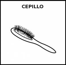 CEPILLO (DEL PELO) - Pictograma (blanco y negro)