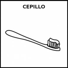 CEPILLO (DE DIENTES) - Pictograma (blanco y negro)