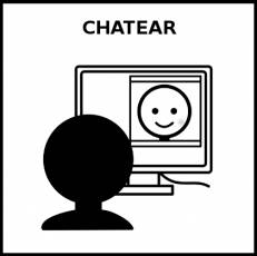 CHATEAR - Pictograma (blanco y negro)