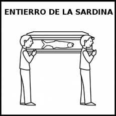 ENTIERRO DE LA SARDINA - Pictograma (blanco y negro)