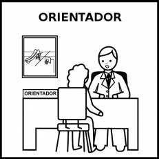 ORIENTADOR - Pictograma (blanco y negro)