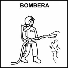 BOMBERA - Pictograma (blanco y negro)