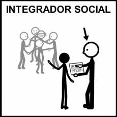 INTEGRADOR SOCIAL - Pictograma (blanco y negro)