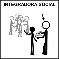 INTEGRADORA SOCIAL - Pictograma (blanco y negro)