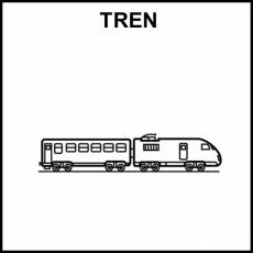 TREN - Pictograma (blanco y negro)