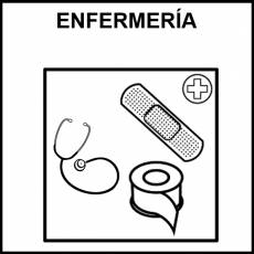ENFERMERÍA - Pictograma (blanco y negro)