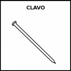 CLAVO - Pictograma (blanco y negro)