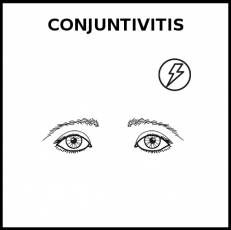 CONJUNTIVITIS - Pictograma (blanco y negro)