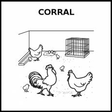 CORRAL - Pictograma (blanco y negro)