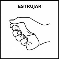 ESTRUJAR - Pictograma (blanco y negro)