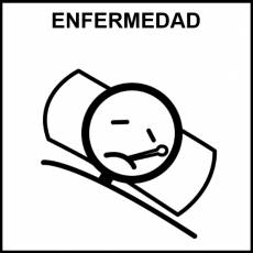 ENFERMEDAD - Pictograma (blanco y negro)